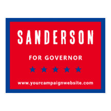 Campanha eleitoral política nome Red White Blue