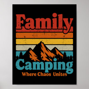 Poster Campanha Familiar Camping Chaos Une a Feliz Campan