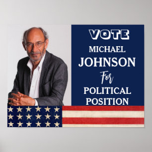 Poster Campanha Política de Foto Personalizada