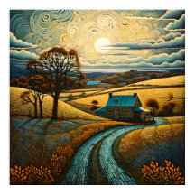 Campanha rural com enchente solar