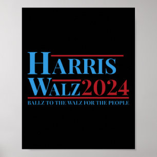 Poster Campanha Walz 2024 Kamala Harris Tim Walz Engraçad