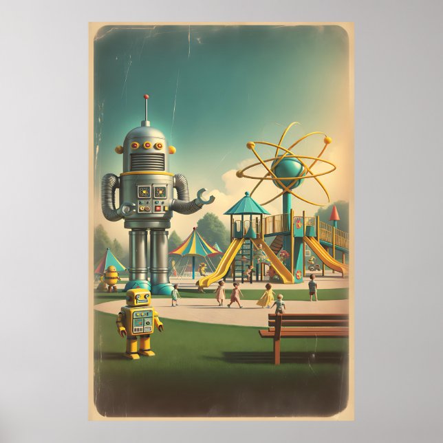 Poster Campanha Whimsical Atomic Age - Futurismo Vibrante (Frente)