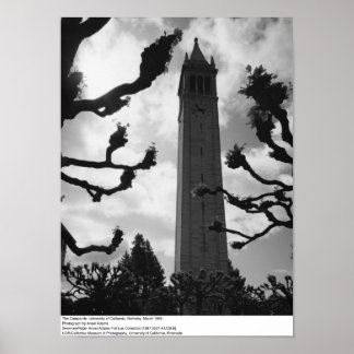 Poster Campanile, UC Berkeley, 1965