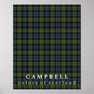 Pôster Campbell Colors of Scotland Tartan