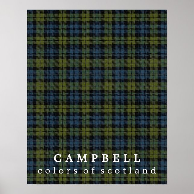Pôster Campbell Colors of Scotland Tartan (Frente)