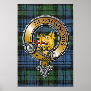 Poster Campbell Tartan & Crachá