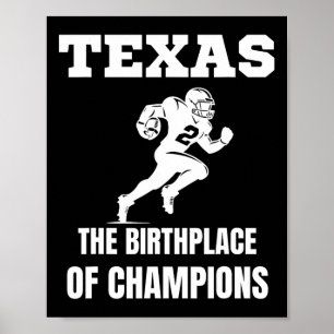 Poster Campeão Americano de Futebol do Texas Legende Joga