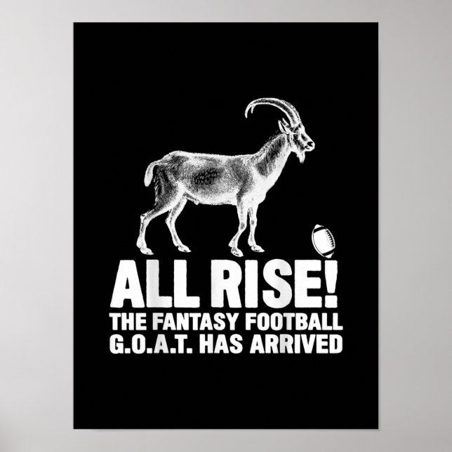 Poster Campeão da Liga Fantasy Futebol Goat Gift (Frente)
