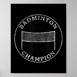 Poster Campeão de Badminton Família Competitiva Esportes 