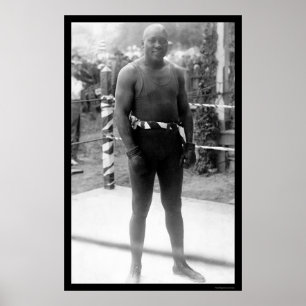 Poster Campeão de Boxing em Peso Pesado Jack Johnson 1912