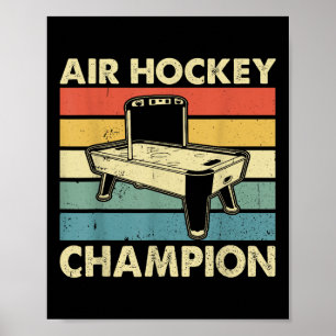 Poster Campeão de Hóquei em Ar - Jogador de Hóquei em Ar 