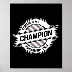 Poster Campeão de Kumite Artes Marciais Kung Fu Cinema de