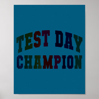 Poster Campeão do dia de teste engraçado testando tudo o 