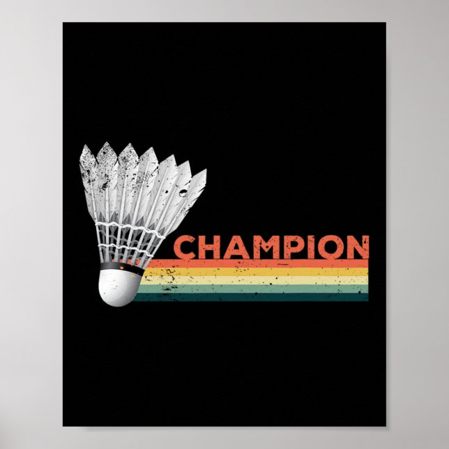 Poster Campeão do jogador Dminton (Frente)