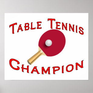 Pôster Campeão do ténis de mesa