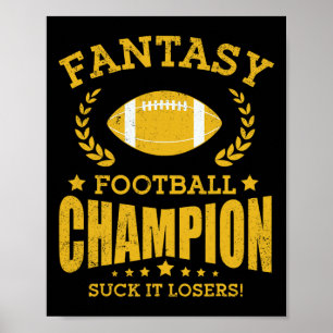 Poster Campeão Fantasia Futebol Champ Campeão Draft Footb
