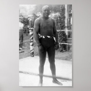Poster Campeão Jack Johnson do encaixotamento