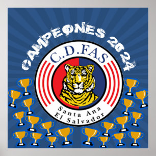 Poster Campeões C.D. FAS Futebol Salvadorenho