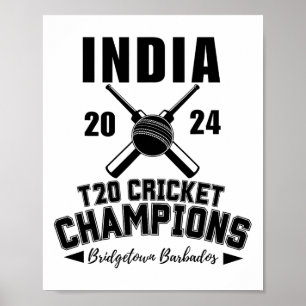 Poster Campeões de Críquete T20 da Índia