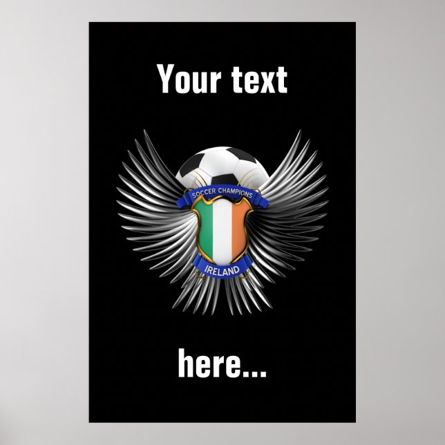 Pôster Campeões de Futebol da Irlanda (Frente)