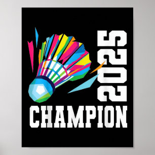 Poster Campeonato da Liga Titel Fan Badminton Top Sport V