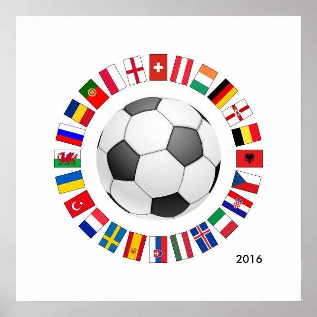 Pôster Campeonato Europeu de Futebol de 2016 (Frente)