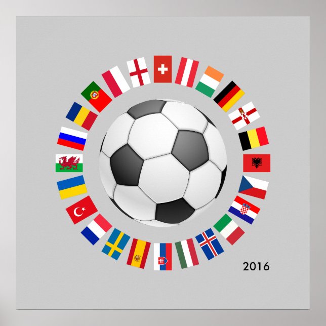 Poster Campeonato Europeu de Futebol de 2016 (Frente)