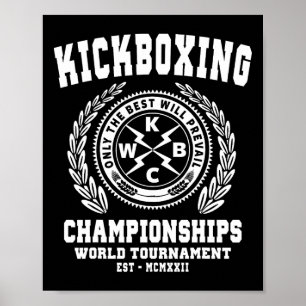 Poster Campeonatos de Kickboxing, Camiseta de Kickboxing,