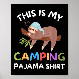Poster Camper Engraçado Dormindo Lama Este É O Meu Campin