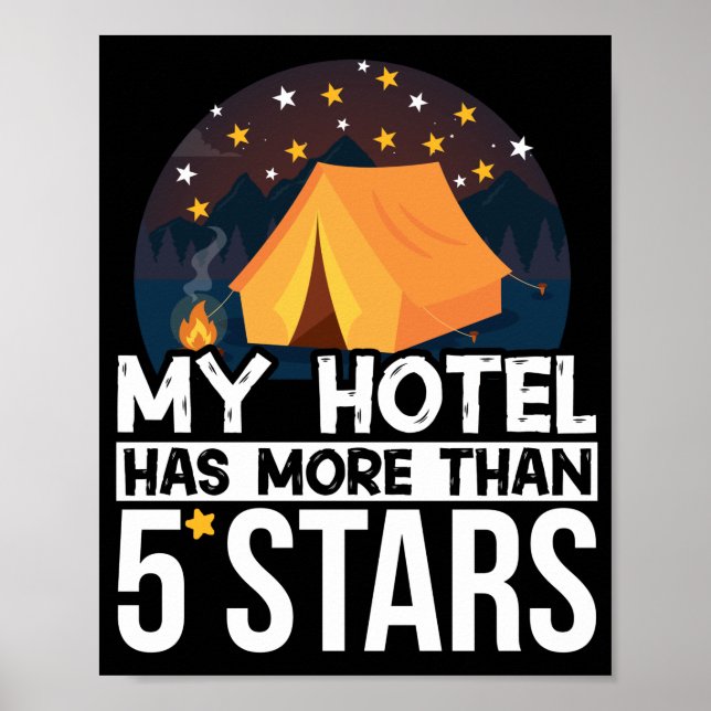 Poster Camper Outdoor Tent Meu Hotel Tem Mais De 5 Estrel (Frente)