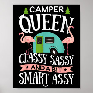Poster Camper Queen Cly Sy Smart Funny Women Campin