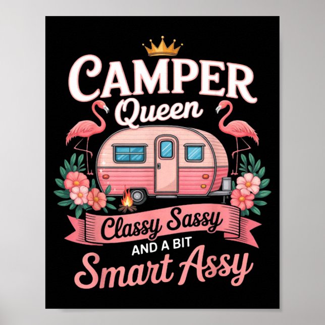 Poster Camper Queen Cly Sy Smart Y Camng Rv Women  (Frente)