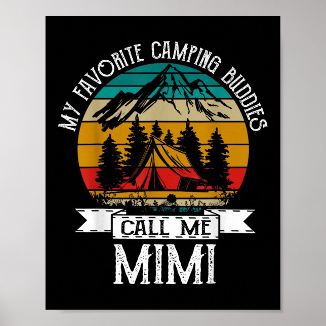 Poster Camping Buddies Call Me Camping Mimi Camper  (Frente)