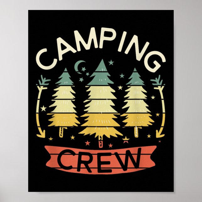 Poster Camping Crew Shirt Kids Family Camping Shirts Matc (Frente)