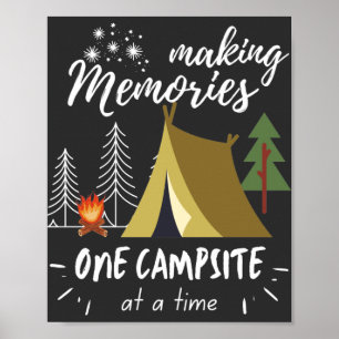 Poster Camping Fazendo Memórias Uma Área de Acampamento d