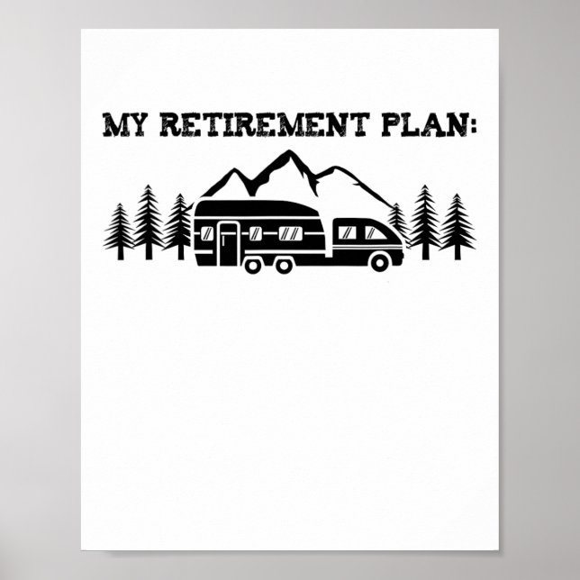 Poster Camping Meu Plano De Reforma Camisa Da Natureza Ca (Frente)