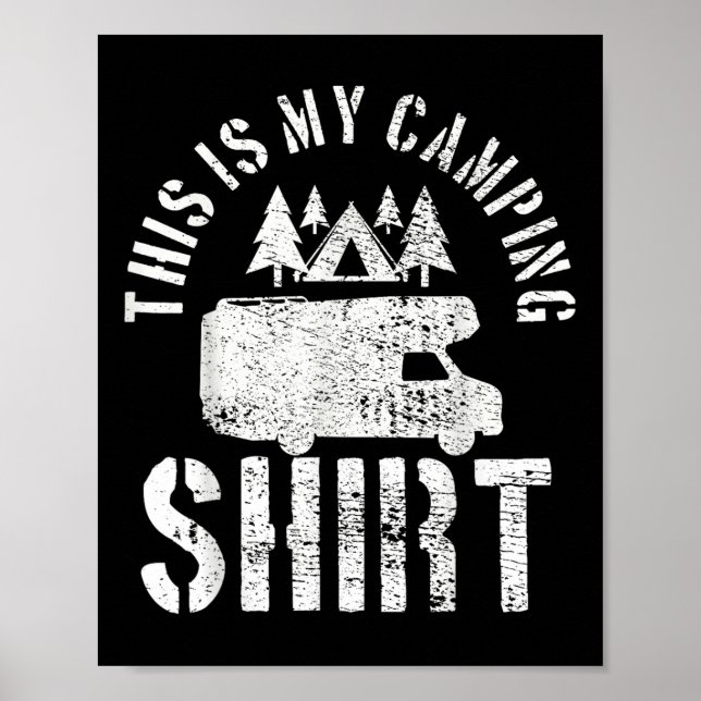 Poster Camping Trailer Camper Van Mobile Home Caravan Mot (Frente)