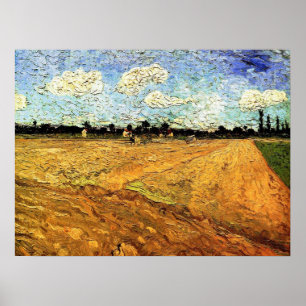Poster Campo Arado (os Sulcos) por Vincent van Gogh