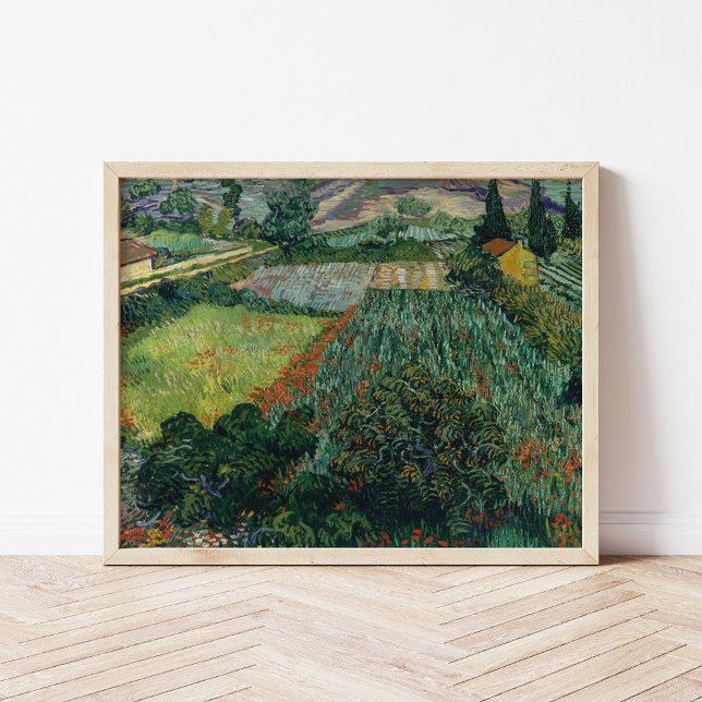 Poster Campo com Poppies | Vincent van Gogh (Criador carregado)