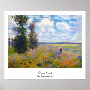 Pôster Campo da papoila, Argenteuil, Claude Monet 1875