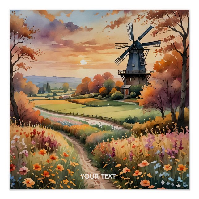 Pôster Campo das Flores de Moinhos Fantasy (Frente)
