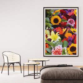 Poster Campo das flores multicoloridas,
