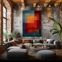 Campo de Cor Abstrato Moderno Aurora Esmeralda Par