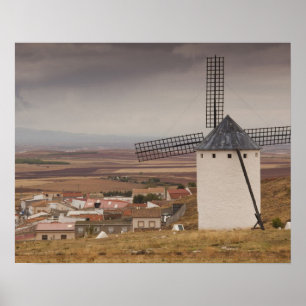 Poster Campo de Criptana, antigos moinhos de vento da La