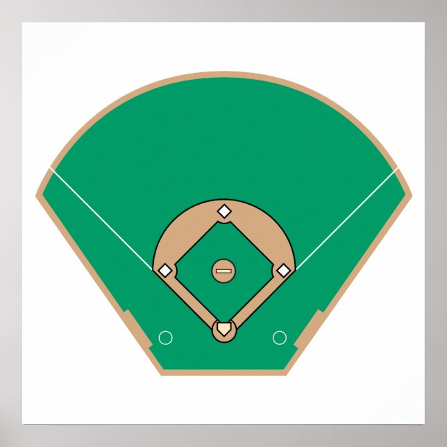 Poster campo de diamante de baseball (Frente)