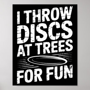 Poster Campo de Disc Golf Engraçado