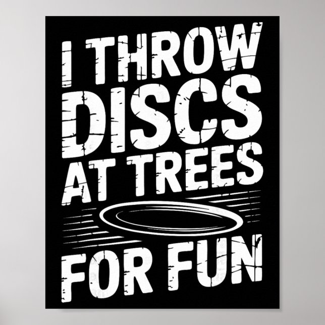 Poster Campo de Disc Golf Engraçado (Frente)
