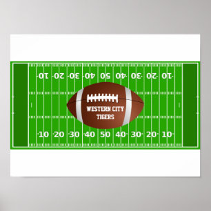 Poster Campo de Futebol Personalizado com Nome da Equipe