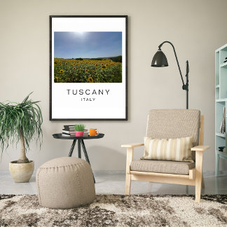 Poster Campo de Girassóis na Toscana Itália Fotografia de