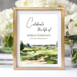 Poster Campo de Golfe Bem-vindo à Celebração da Vida